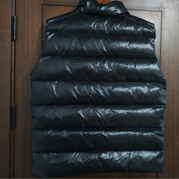 Moncler Shiny Black Quilted Puffer Vest - Picture 3 of 7
